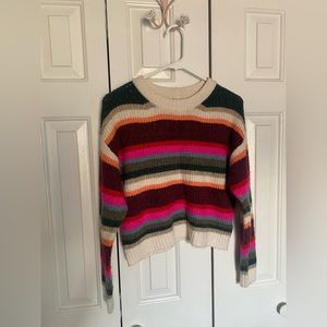 American Eagle multi-color striped sweater.